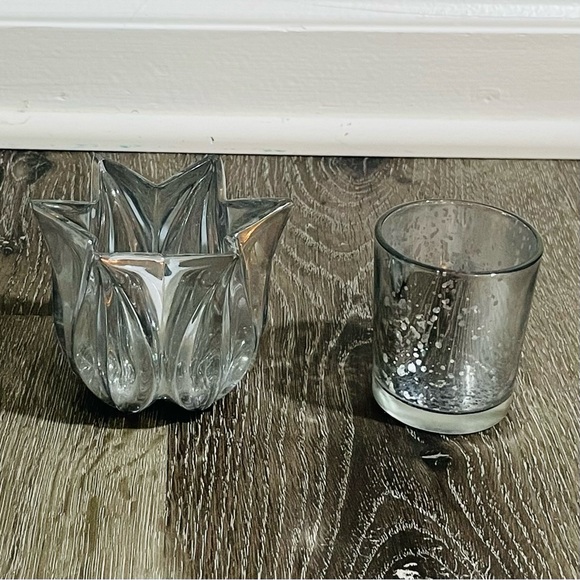 🔥Pottery Barn vintage holiday mercury glass home decor Lenox crystal votive - Picture 6 of 16